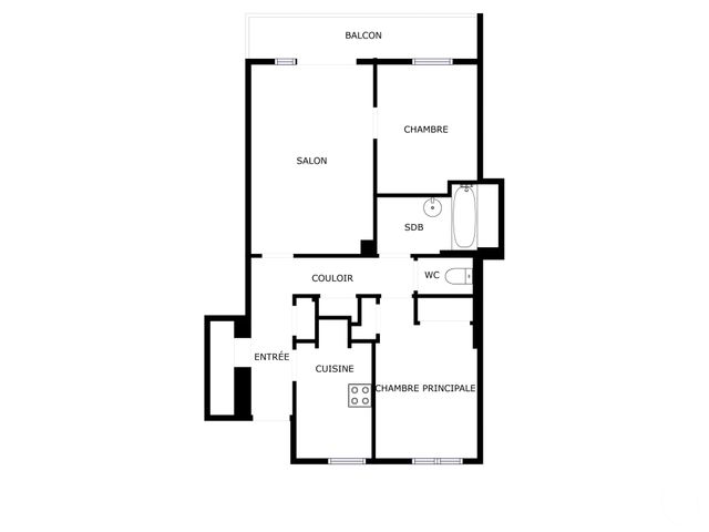 Appartement F3 à vendre - 3 pièces - 55.88 m2 - LE CANNET - 06 - PROVENCE-ALPES-COTE-D-AZUR - Century 21 Immobilier Conseil