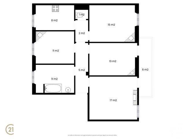 Appartement F4 à vendre - 4 pièces - 78.99 m2 - CANNES - 06 - PROVENCE-ALPES-COTE-D-AZUR - Century 21 Immobilier Conseil